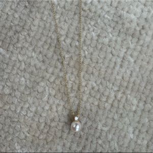Tiffany Pearl Diamond pendant necklace excellent condition